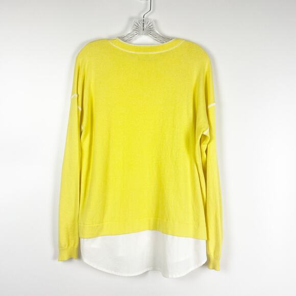 New With Tags Elliott Lauren Cotton Cashmere Sweater Shirt Yellow Womens Size S - Picture 8 of 10